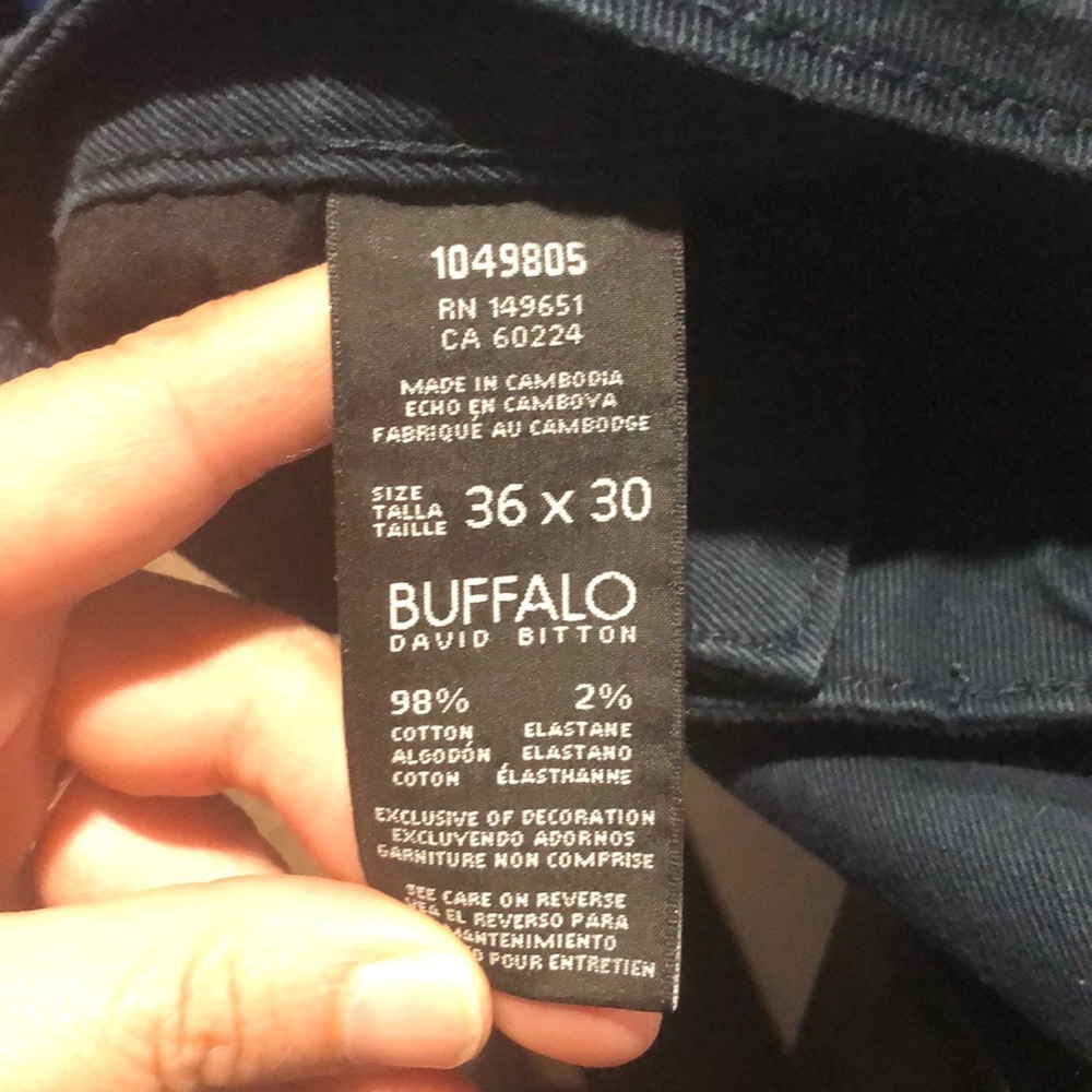 Buffalo David Bitton Sam-X Navy blue pants 36x30 - Picture 8 of 9
